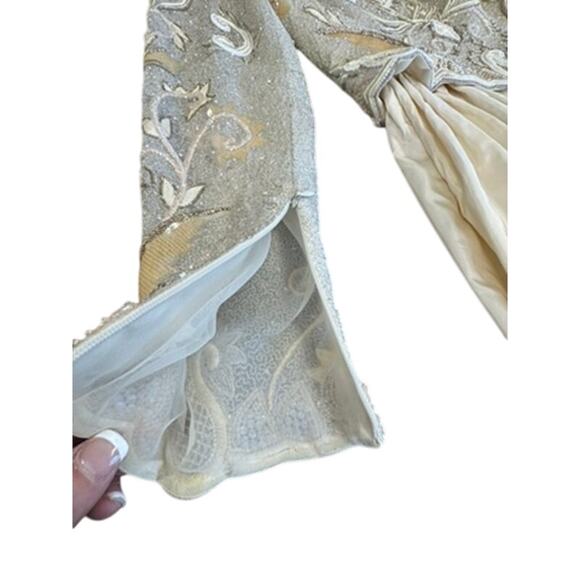"RICHILENE" VTG Rare Find Formal Gown SZ S? Beadwork Princess Fairy PLZ READ!! - Picture 9 of 16
